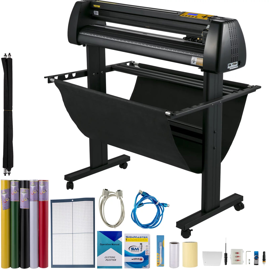Vinyl Cutter, 34 in / 870 mm Vinyl Plotter, Off-line LCD Cutting Machine F65749