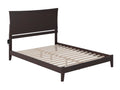 Queen Low Profile Wood Platform Bed Frame with Panel Headboard Y46244