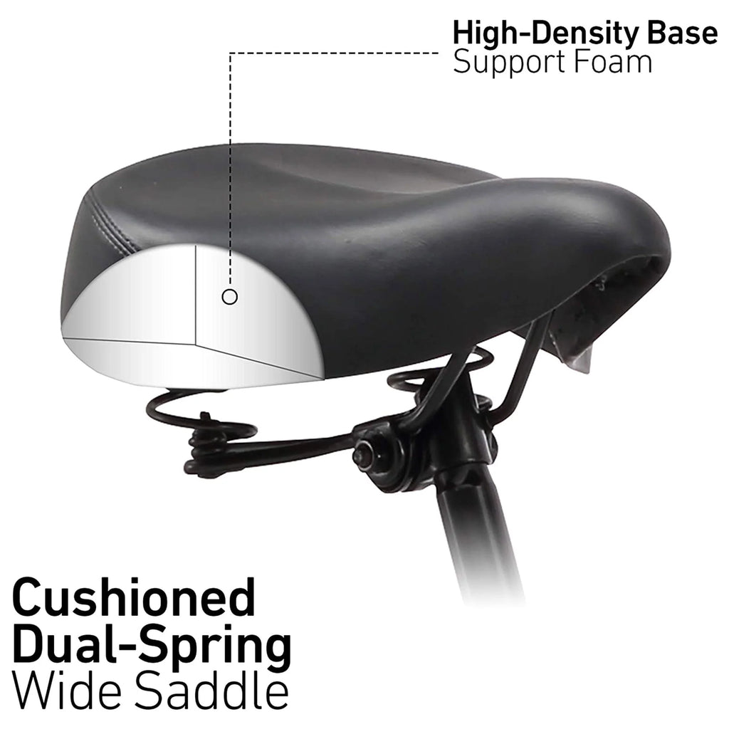 Matte Black Single Speed Beach Cruiser Bicycle with Rear Rack V91722