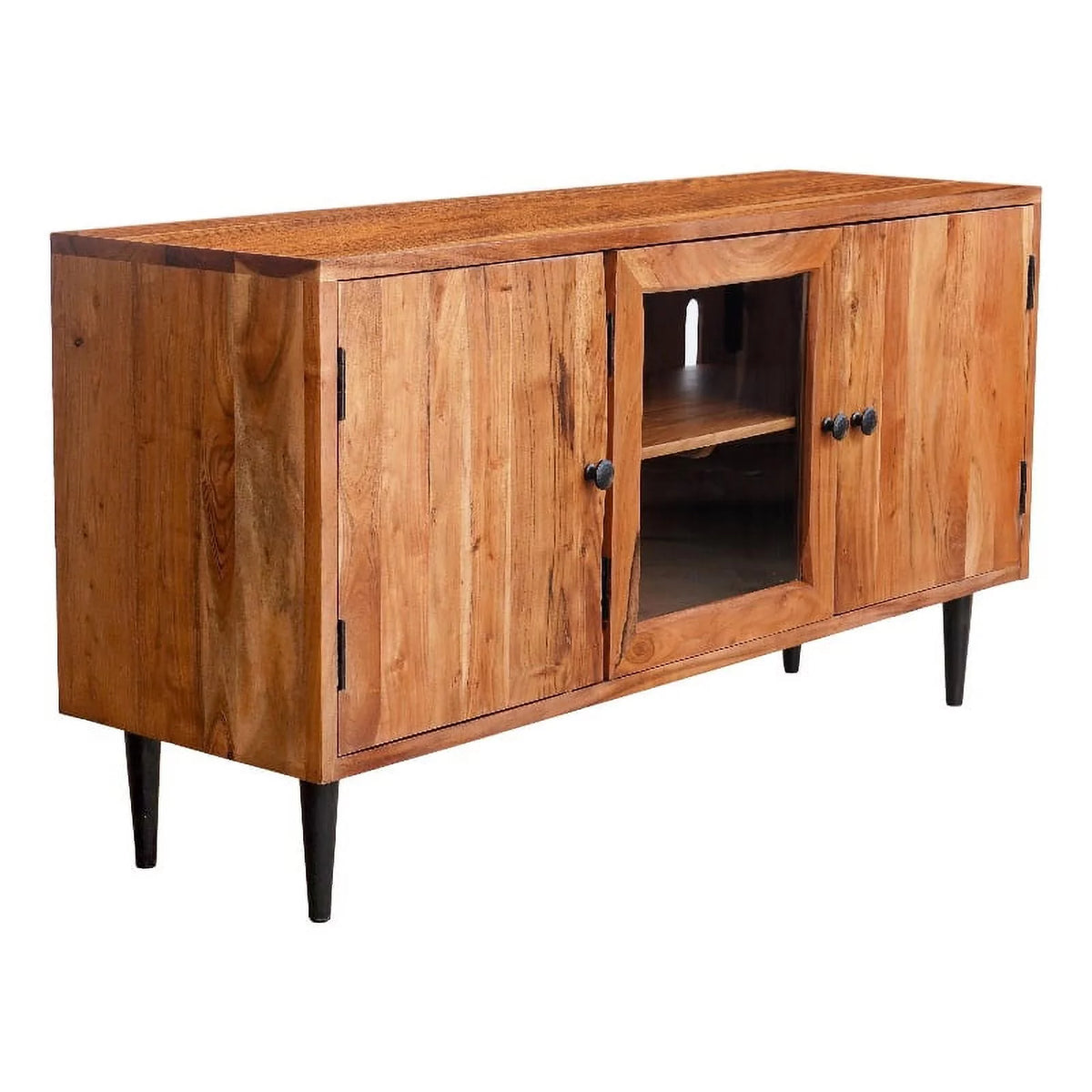 58" Live Edge Solid Wood TV Stand Y7837
