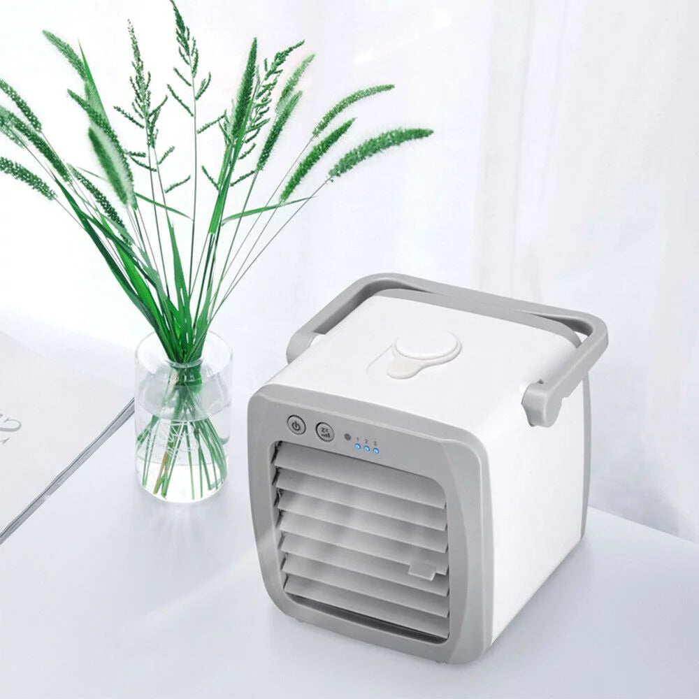 Portable Mini Air Conditioner USB Cooling Fan, 3-in-1 Humidifier, White, 200ml J62710