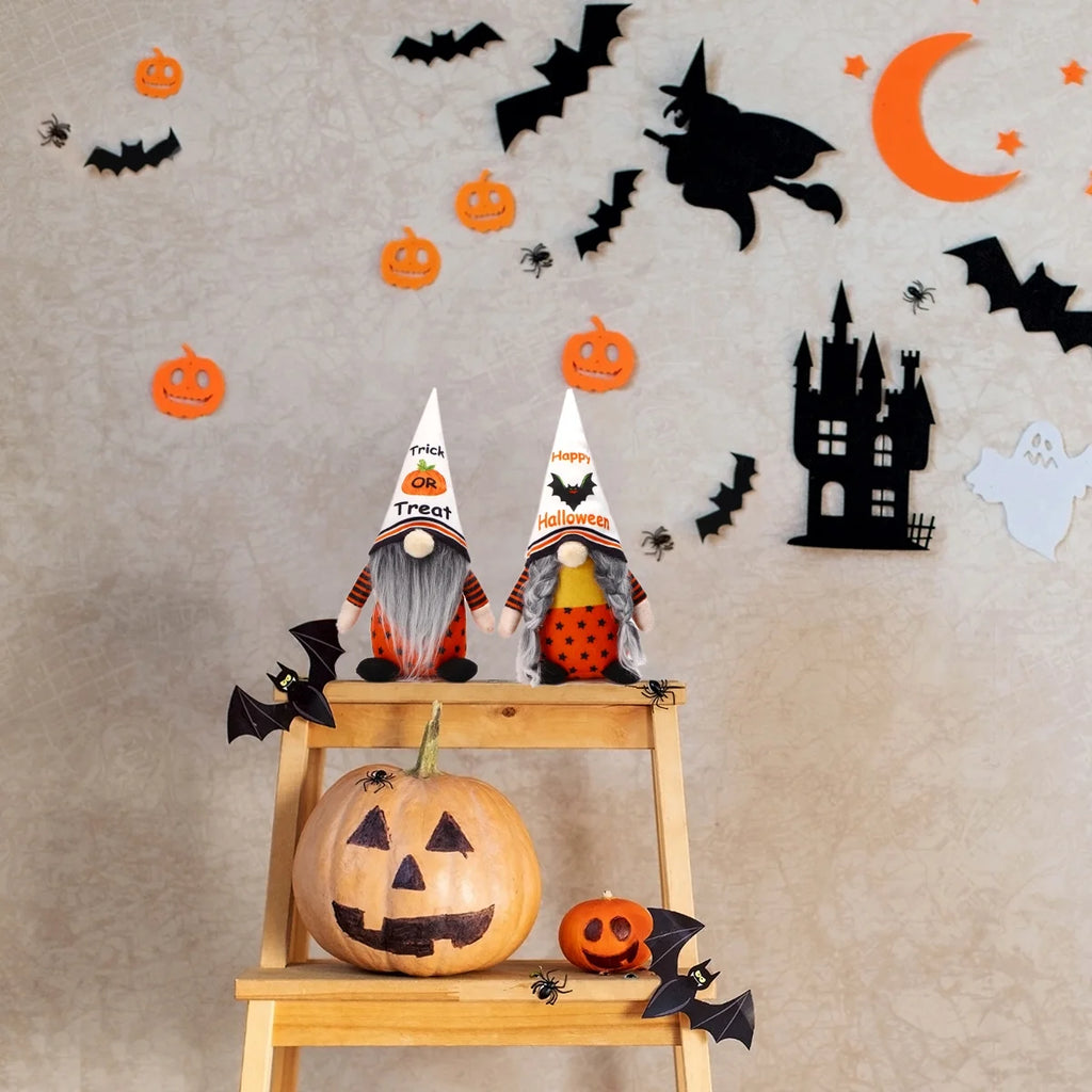 Set of 2 Halloween Gnome Plush Doll M22850