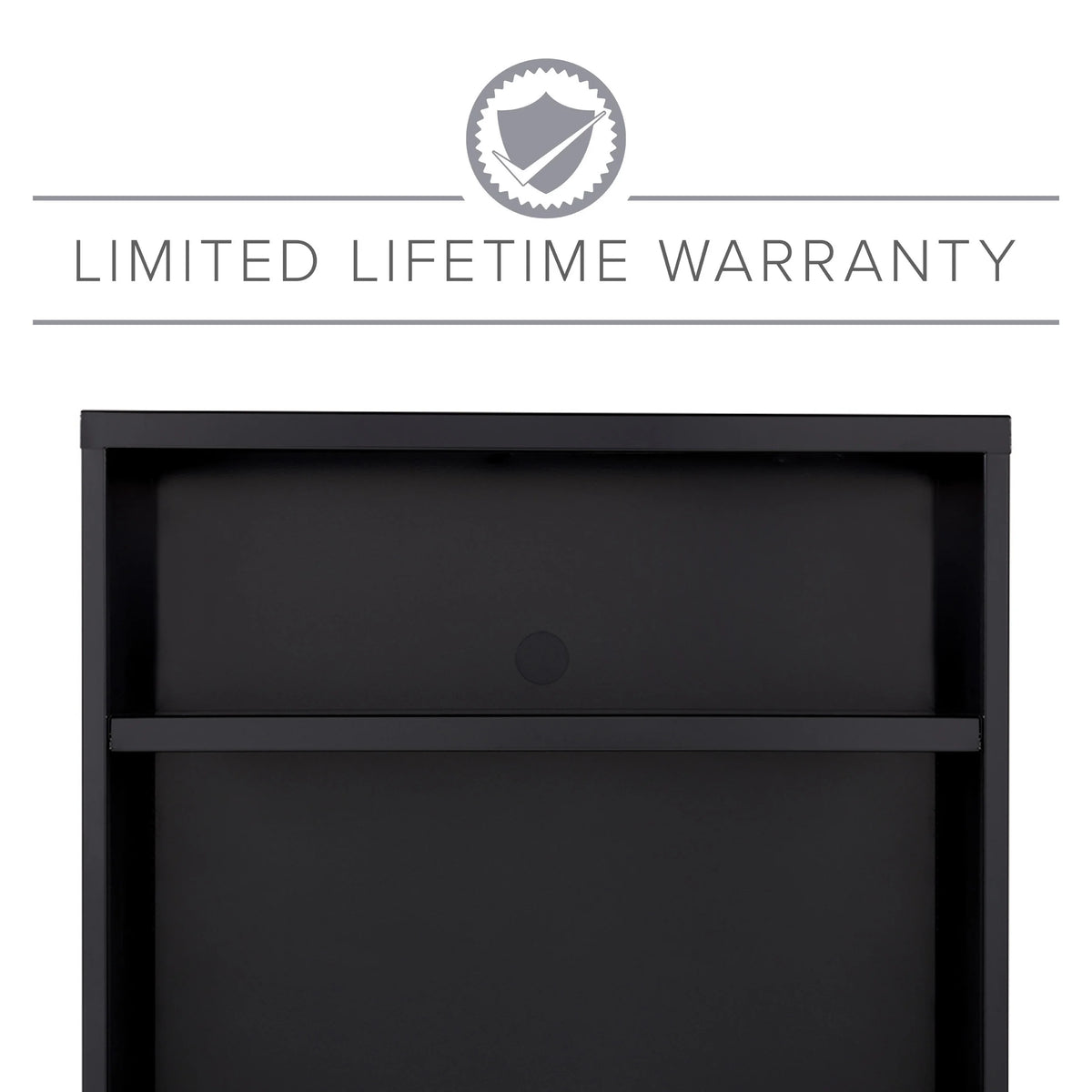 36 inch Wide 2 Drawer Metal File Cabinet, Black P95099