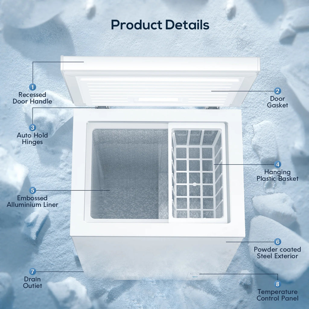 2.7 Cubic Feet White Chest Freezer F46165