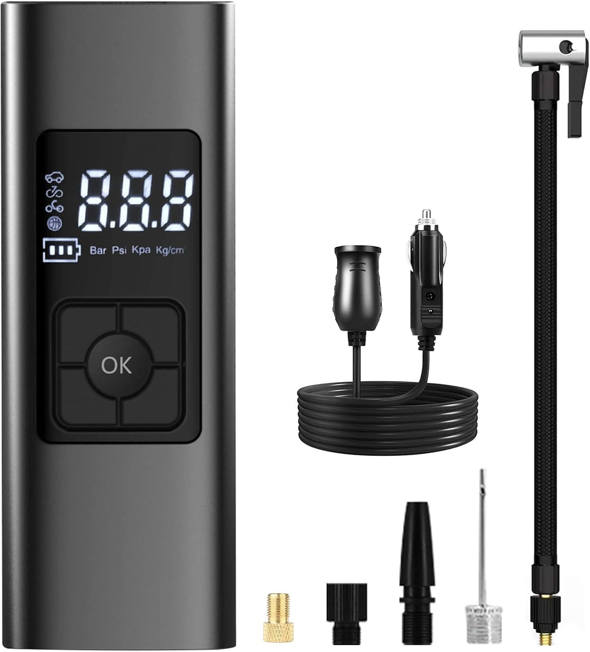 Portable Air Compressor Tire Inflator 6000mAh 150 PSI with Power Bank LED Light P951706