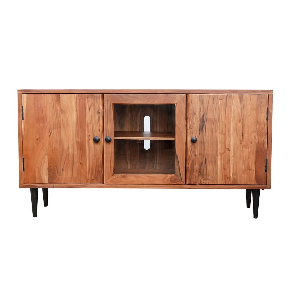 58" Live Edge Solid Wood TV Stand Y7837