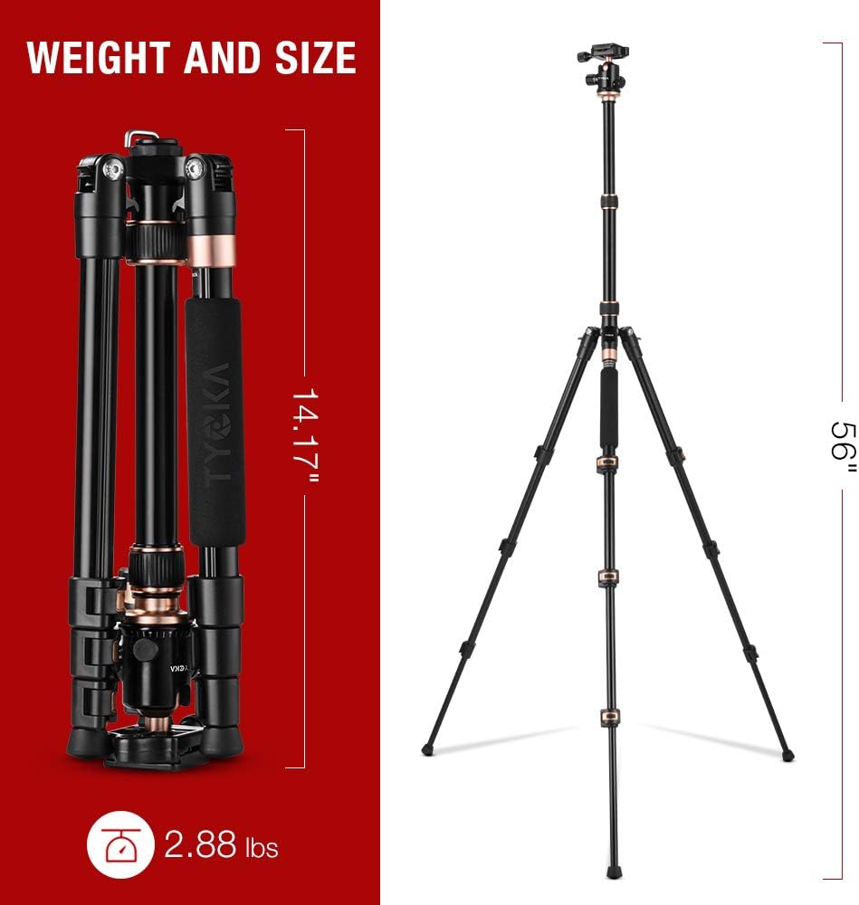 56” Aluminum Camera Tripod with Ball Head and Carry Bag M740