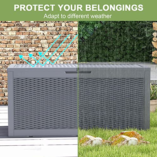100 Gallon Waterproof Resin Outdoor Storage Box D664866