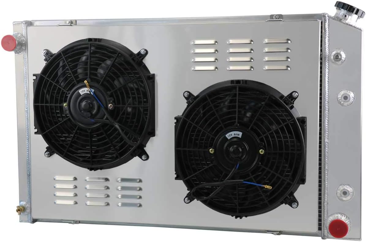 Aluminum Radiator with Shroud and 2x12'' Fan with Thermostat L6051