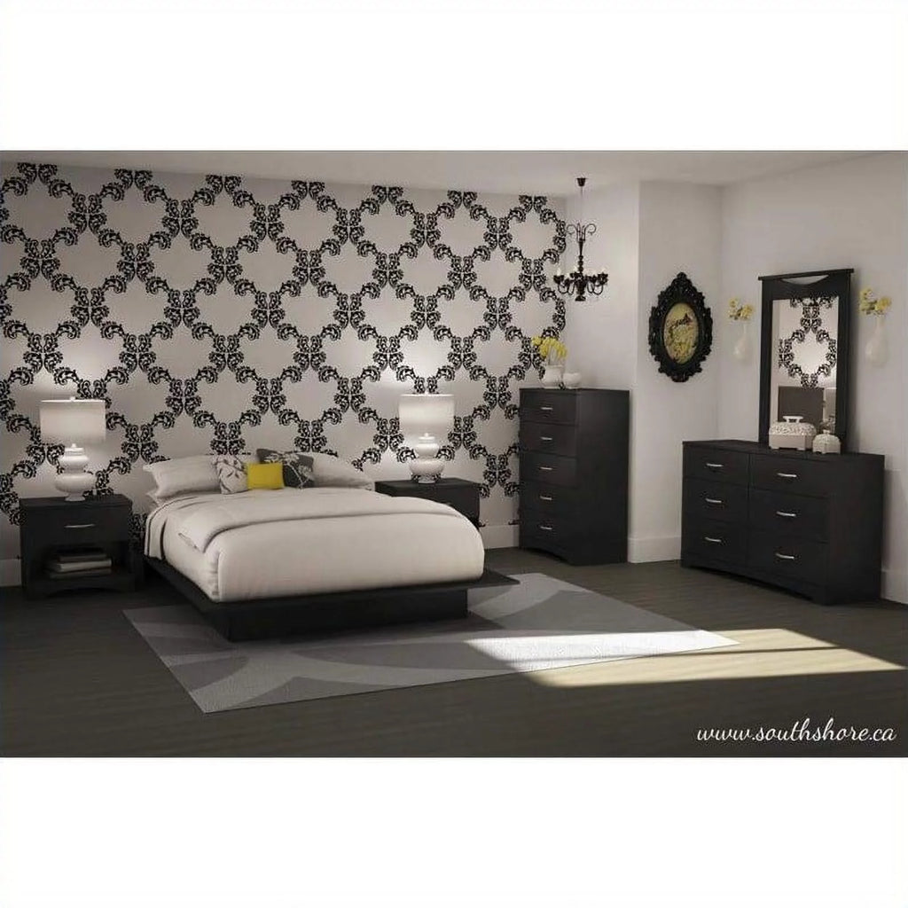 3-Piece Set with 2-Drawer Storage Platform Bed and 2 Nightstands E4282