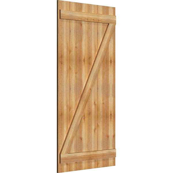 Rough Sawn Western Red Cedar Board-n-Batten Shutters with Z-Bar W184586
