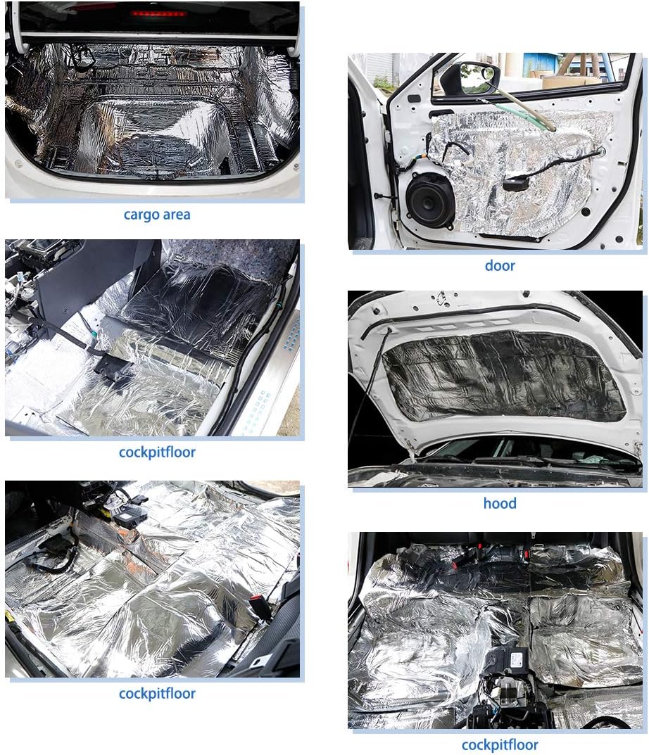 6.46sqft Car Sound Deadener Aluminum Foam Mat L616285