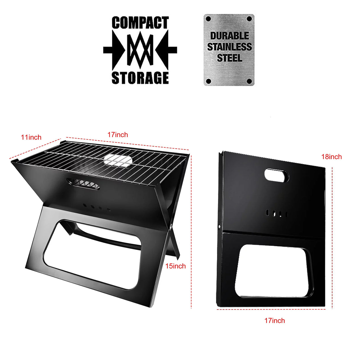 Portable Foldable Charcoal BBQ Grill U878