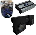 Compatible with 2005-UP Toyota Tacoma Double Cab Truck Alpine Bundle Type S S-W10D2 Dual 10 Sub Box Enclosure with Harmony HA-A800.1 Amplifier & 4GA Amp Kit B9839