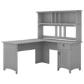 60W L Shaped Desk with Hutch I2396