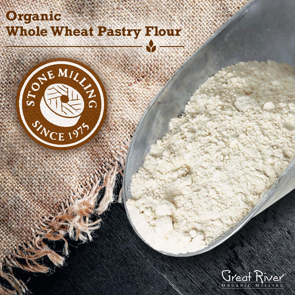 Organic Whole Wheat Pastry Flour, Stone Ground, 25 Pounds S614111