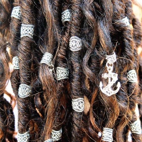 18pcs Stainless Steel Beard Beads V23288