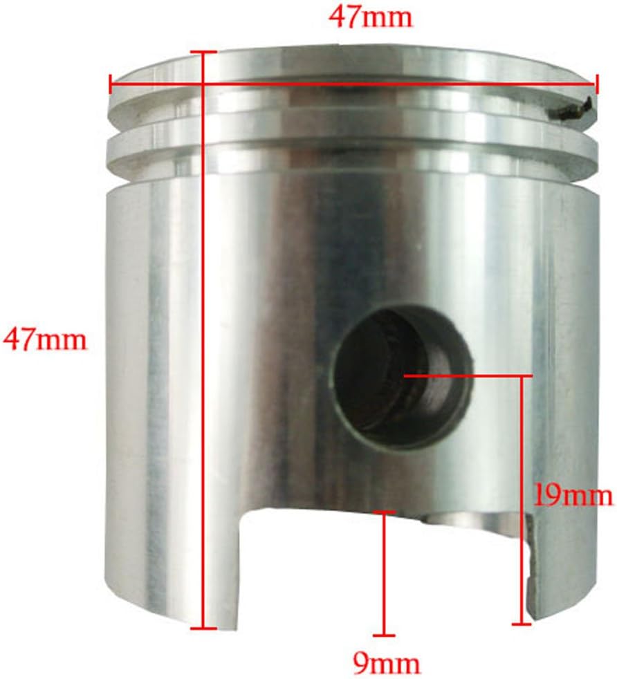 80cc Piston and Cylinder Motorized Bike Engine Rebuild Kit Carburetor Air Filter Pack of 2 T7994