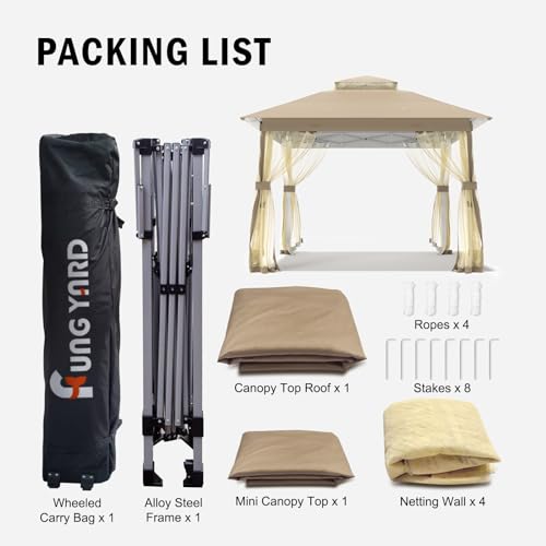 10x10 Pop Up Gazebo with Mosquito Nettings D845