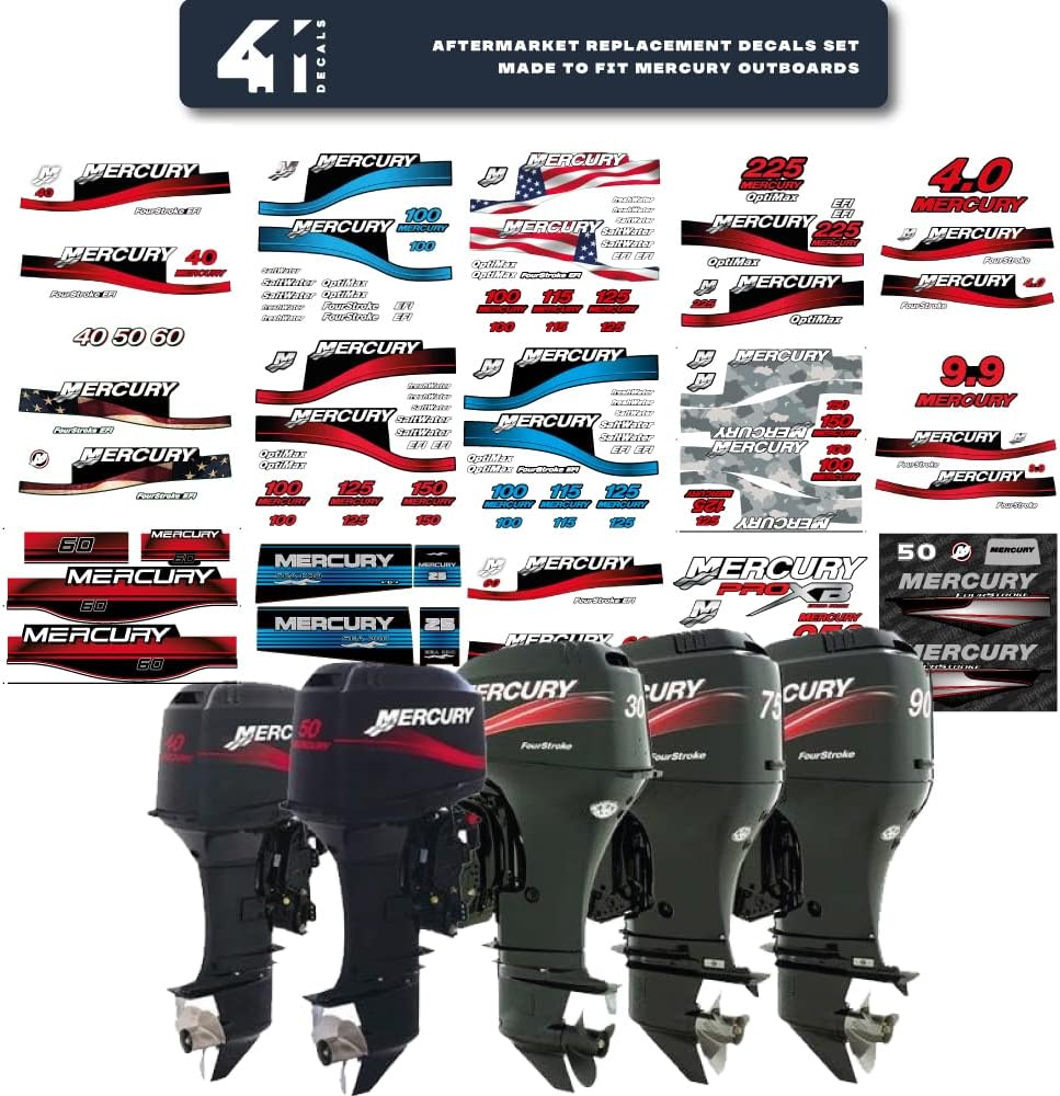 Aftermarket Replacement Outboard Decal Set Pack of 2 L485428
