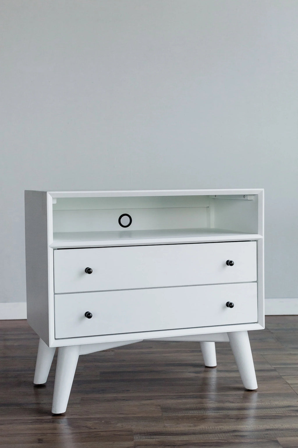 White 2 Drawer Wood Nightstand V352301
