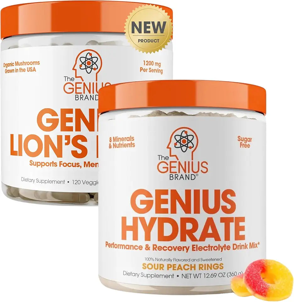 Hydrate Drink Mix & Lion's Mane Focus Supplement T8157