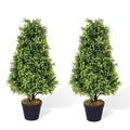 Artificial Topiary Trees 2 Pack 30 Inch Faux Boxwood I4867