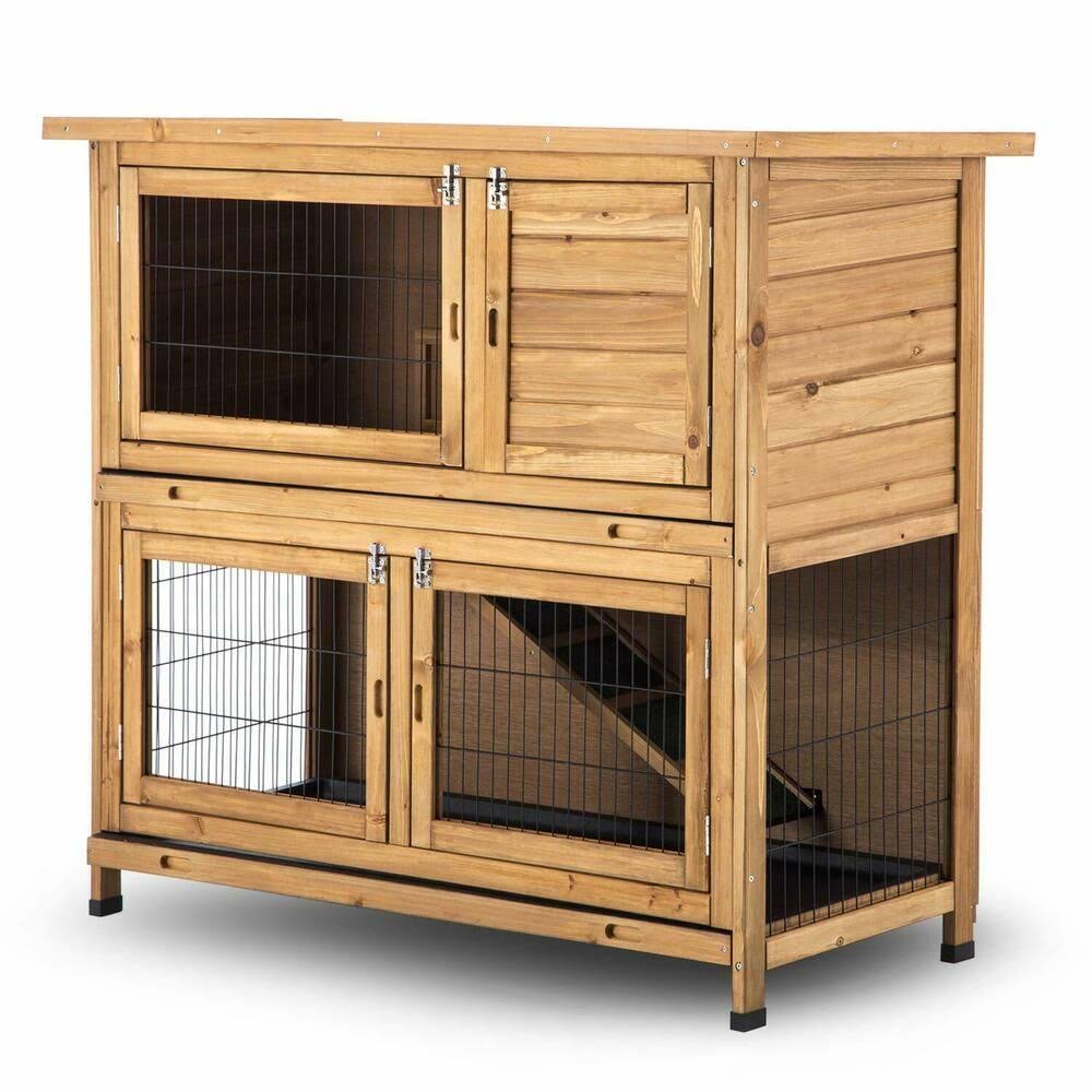 48x22 Wood Chicken Coop Hen House Rabbit Hutch Poultry Cage Y1155