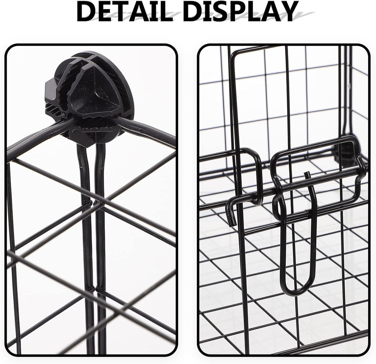 Black Pack of 2 Foldable Metal Dog Exercise Playpen U93701