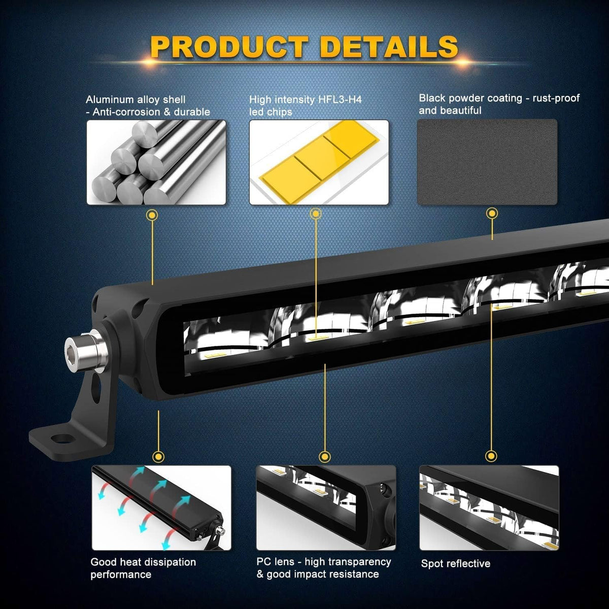 52Inch LED Light Bar with Spot Flood Combo Beam H877200