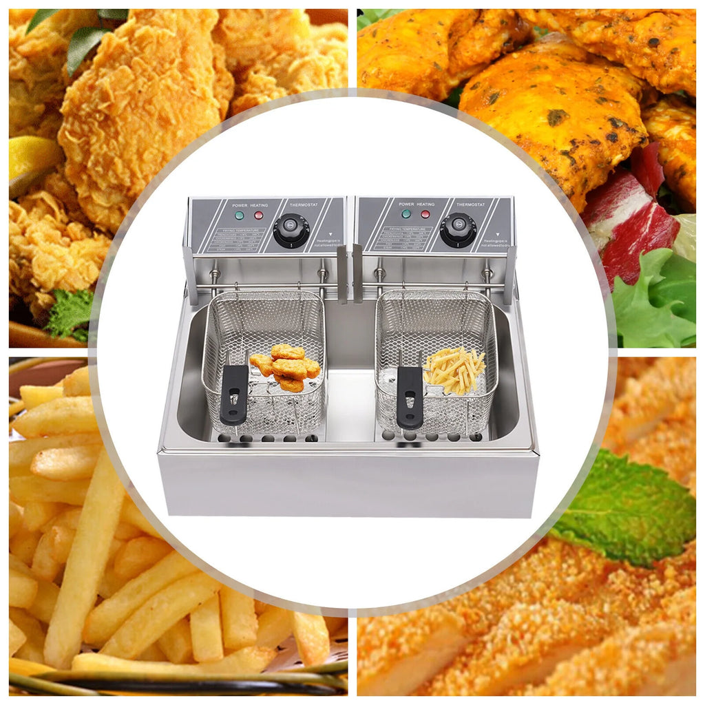 12L 5000W Commercial Electric Countertop Deep Fryer M682