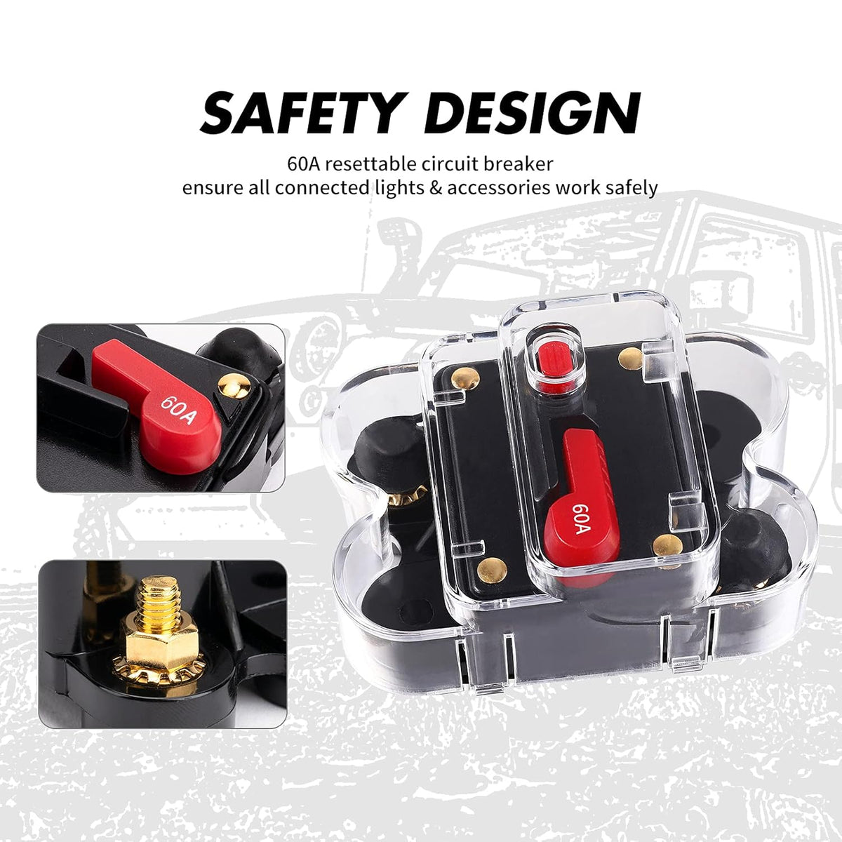 8 Gang Switch Panel with Green Backlit ON-Off Button P8543