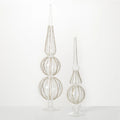 Clear Glass Finial Set of 2 P70392