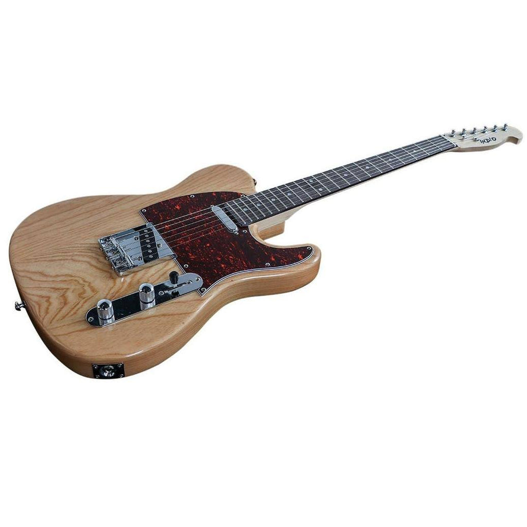 Natural Solid Ash Electric Guitar with Gig Bag Q593