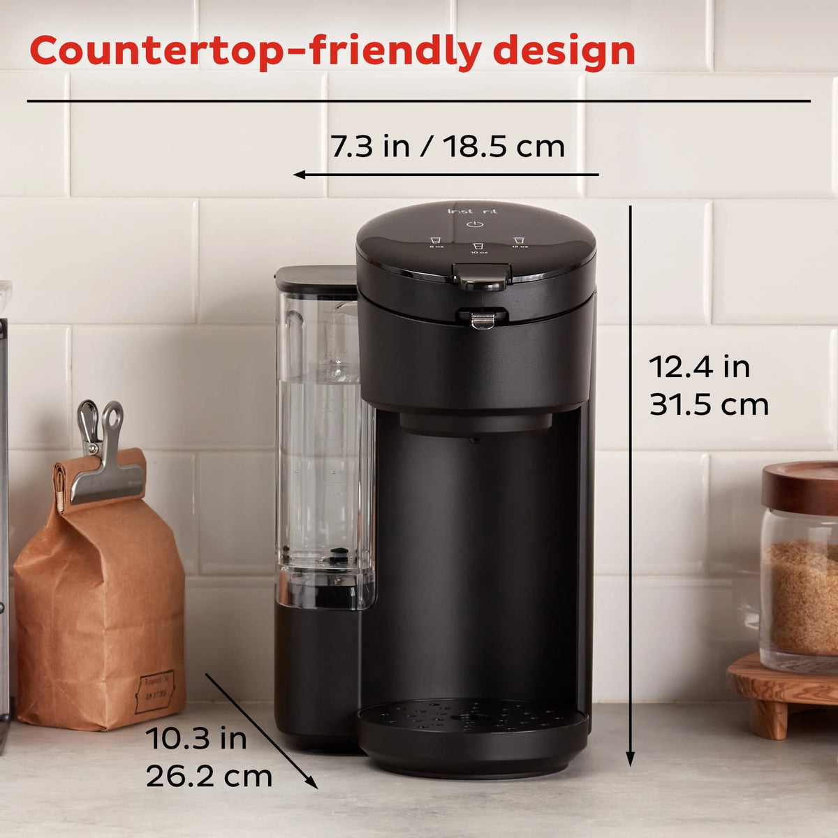 2-in-1 Single Serve Coffee Maker, Black X84674