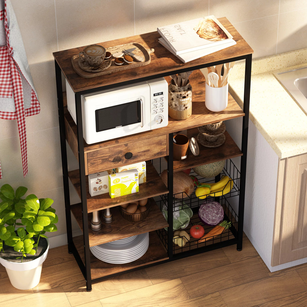 5-Tier Kitchen Bakers Rack with Storage G1151