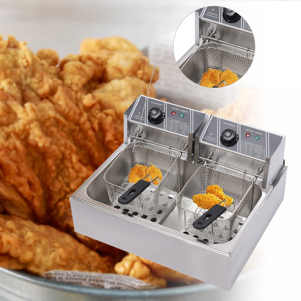 12L 5000W Commercial Electric Countertop Deep Fryer M682