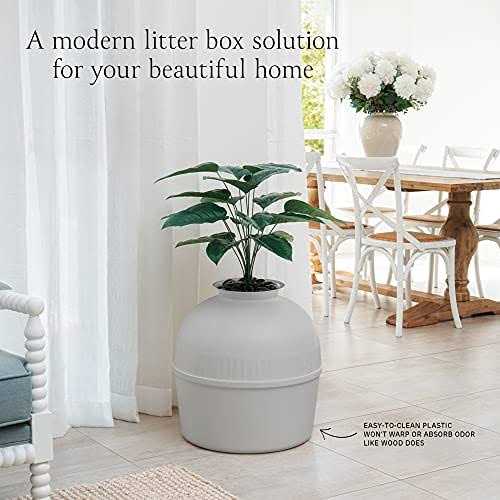 Hidden Litter Box Enclosure with Odor Control Carbon Filter P19802
