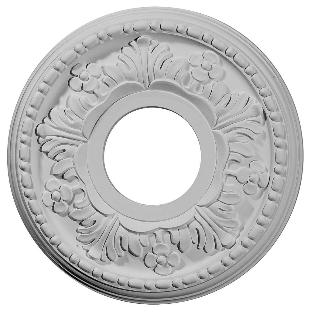 11 7/8 inchod x 3 5/8 inchid x 7/8 inchp Hand-Painted Ceiling Medallion F5037
