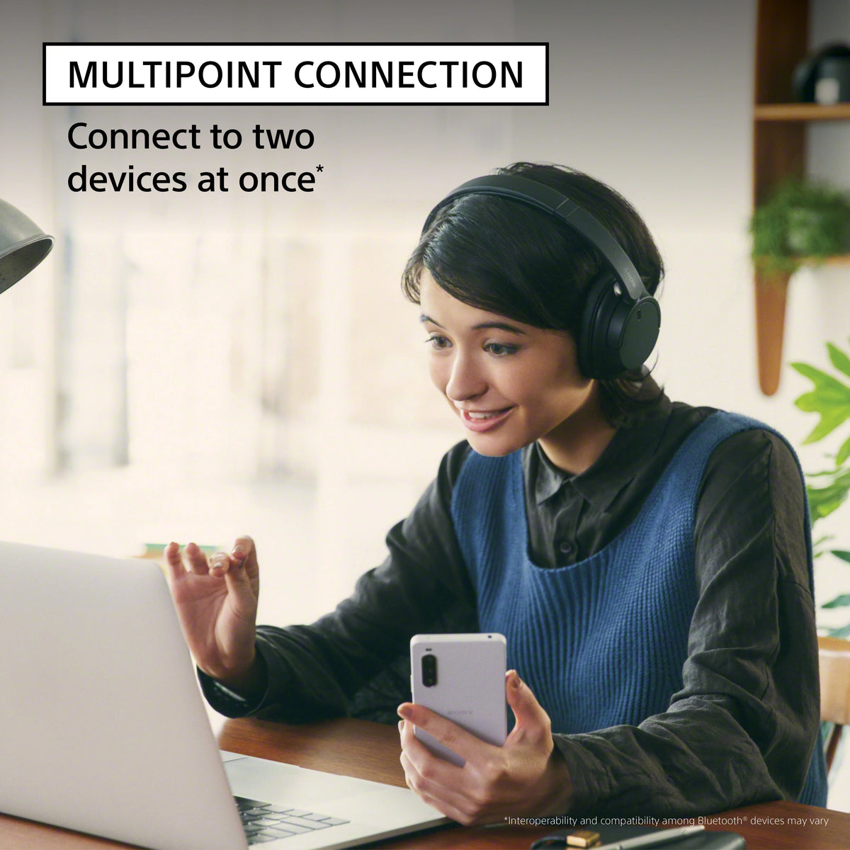 Black Wireless Bluetooth Headphones W64260