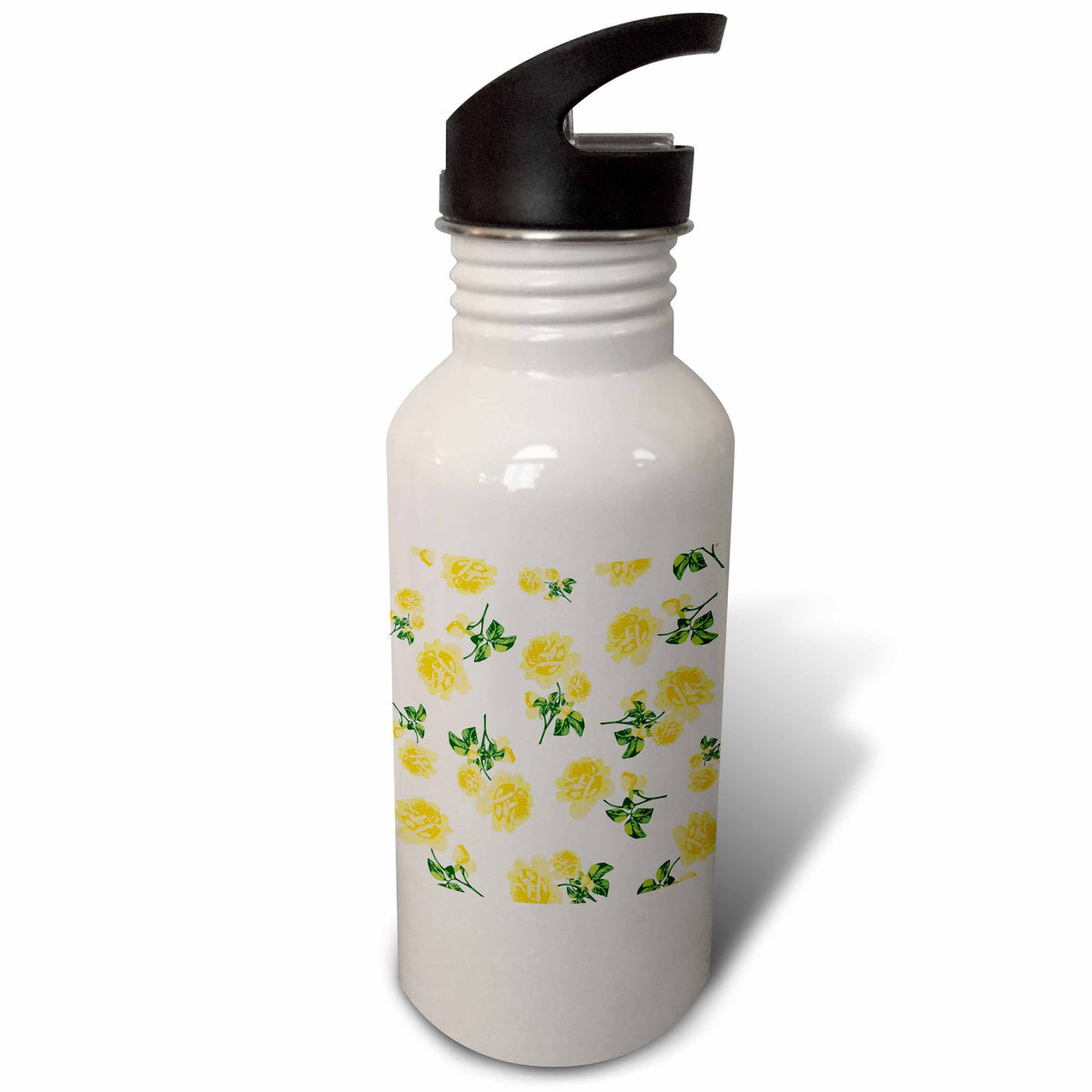Yellow Buttercup Roses Sports Water Bottle 21 oz U1631
