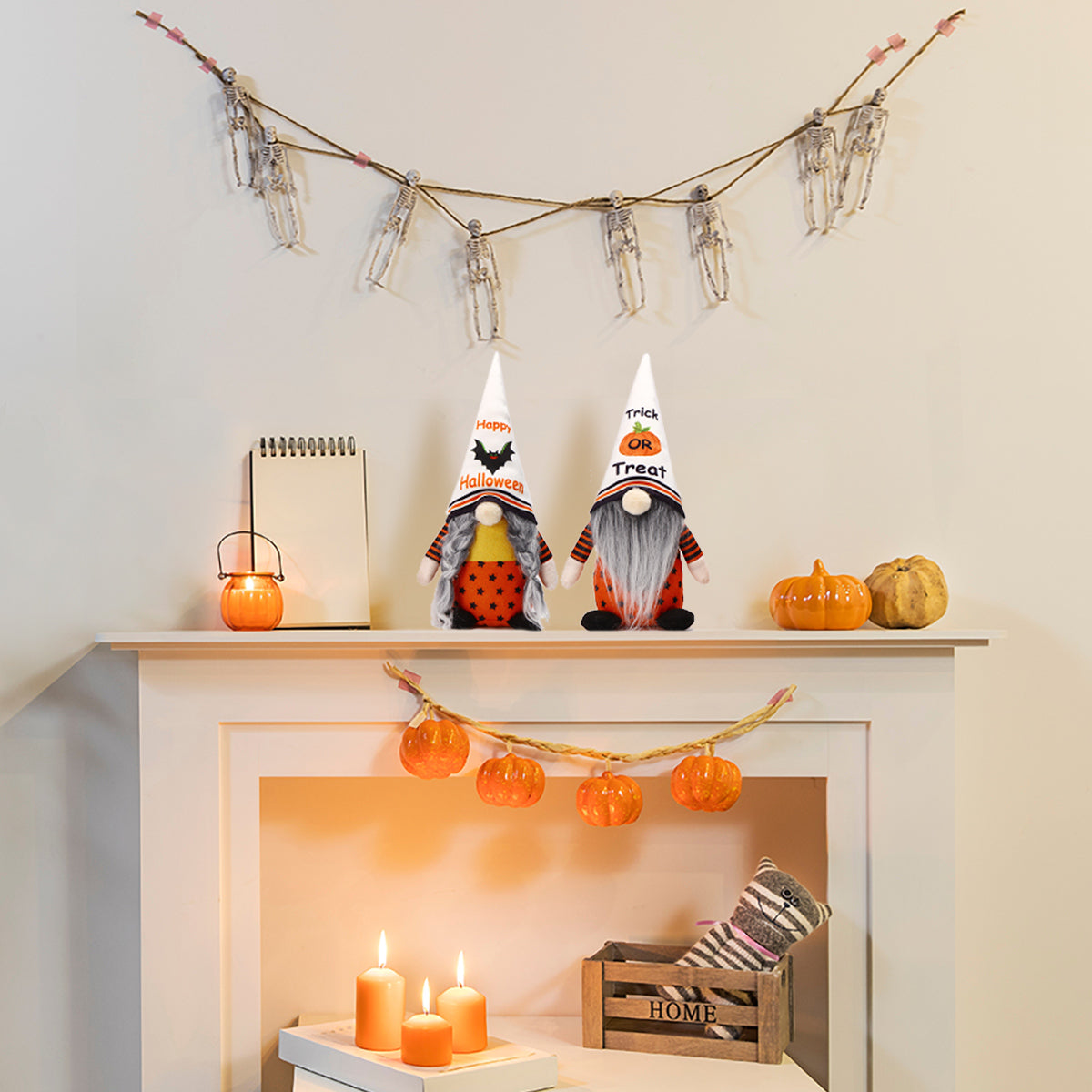Set of 2 Halloween Gnome Plush Doll M22850