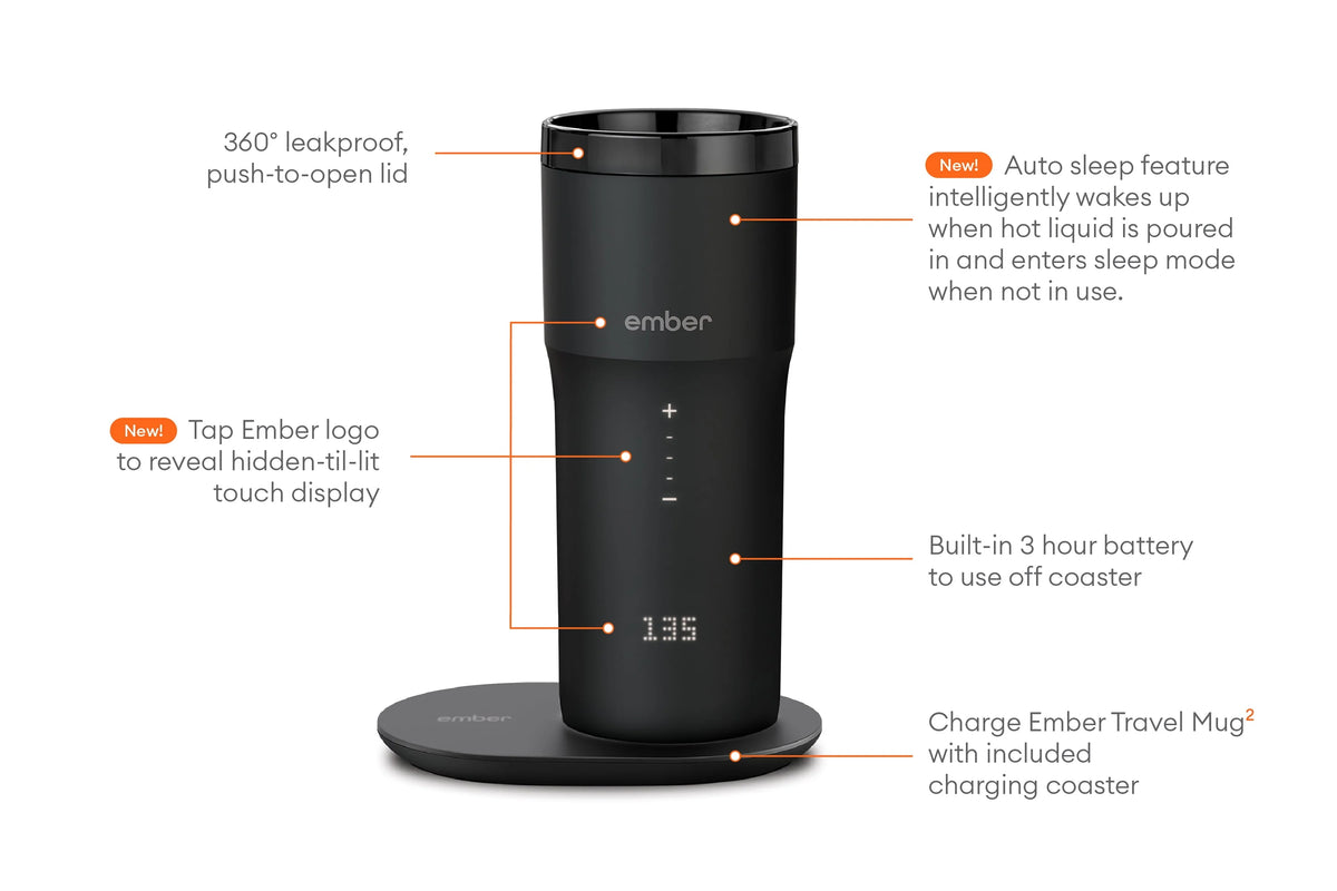 12 oz Black Temperature Control Smart Mug C67161