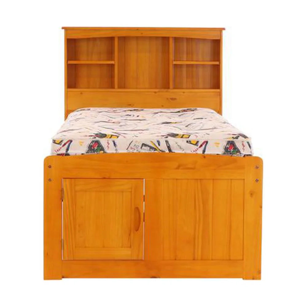 Warm Honey Bookcase Bed C387620