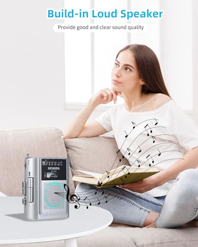 Compact Vintage Cassette Tape Player with AM FM Z4606