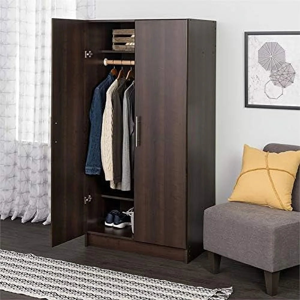 32" Wardrobe Armoire In Espresso H37258
