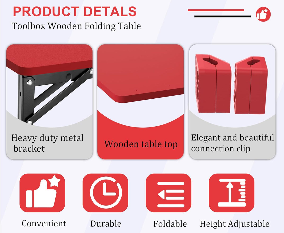 Red Folding Table for Milwaukee Packout L434