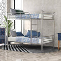 Twin Over Twin Metal Bunk Bed Frame with Removable Ladder M34183