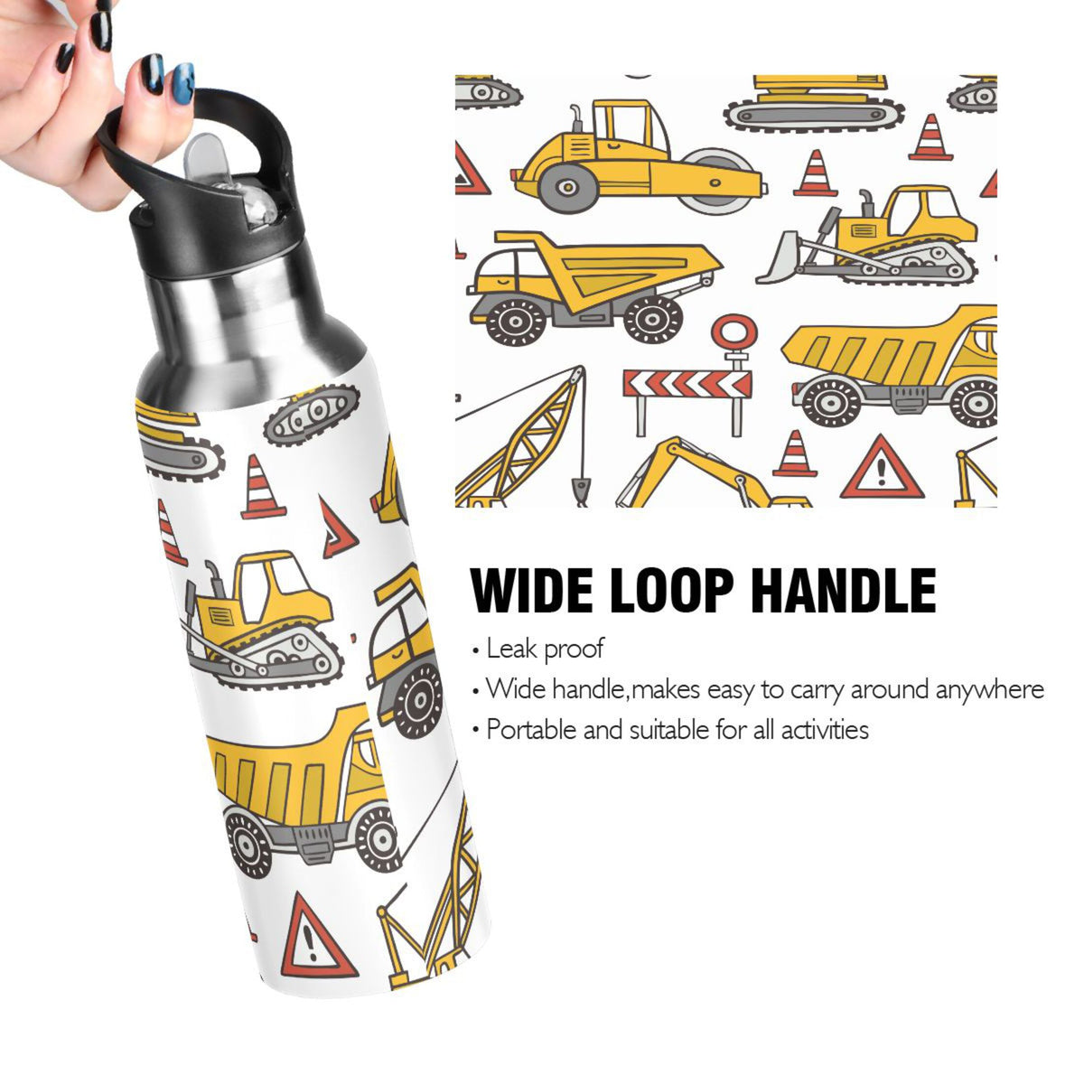Stainless Steel Insulated Water Bottle with Straw Lid G219
