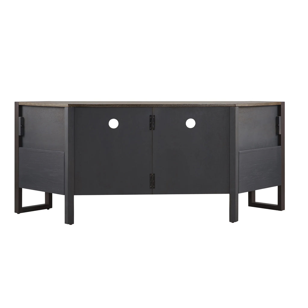 Mixed Metal and Wood Corner TV Stand L860